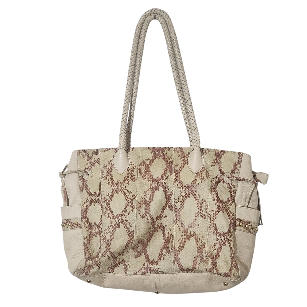 Chi Falchi Snakeskin Leather Purse Limited Edition 363/700 Cream Snakeskin Bag